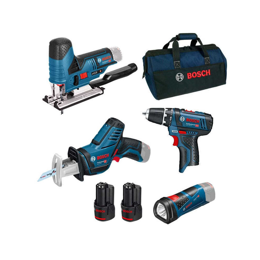 Pack 4 outils 12V 2X20AH Bosch kit en coffret Bosch 0615990M06