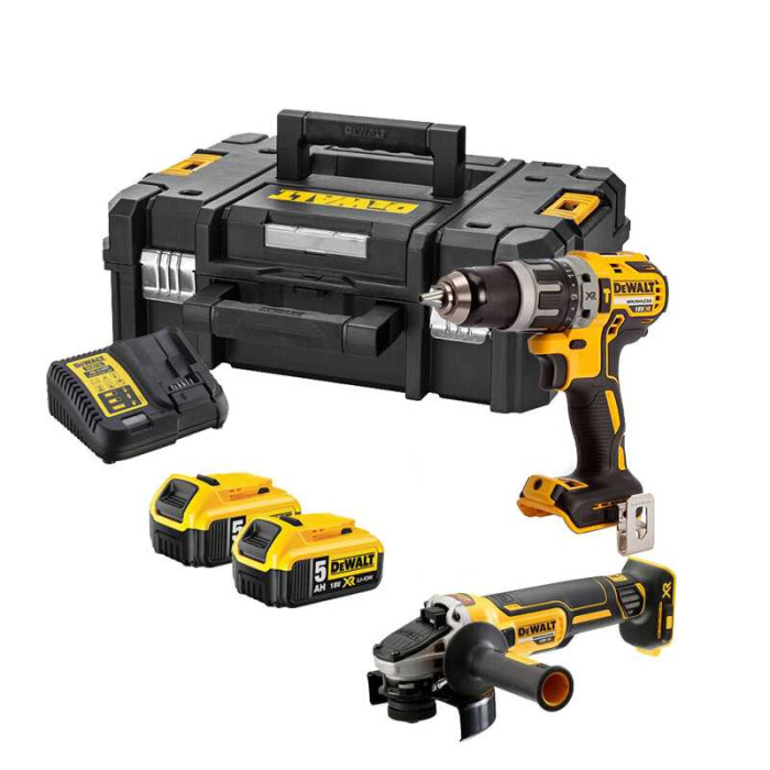 Pack 2 outils XR 18V DeWalt DCK2080P2T-QW 2×5,0Ah | ProForPro