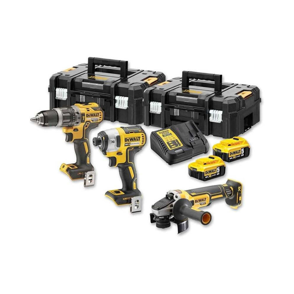 Pack 3 outils XR 18V DeWalt DCK384P2T-QW 2×5,0Ah | ProForPro