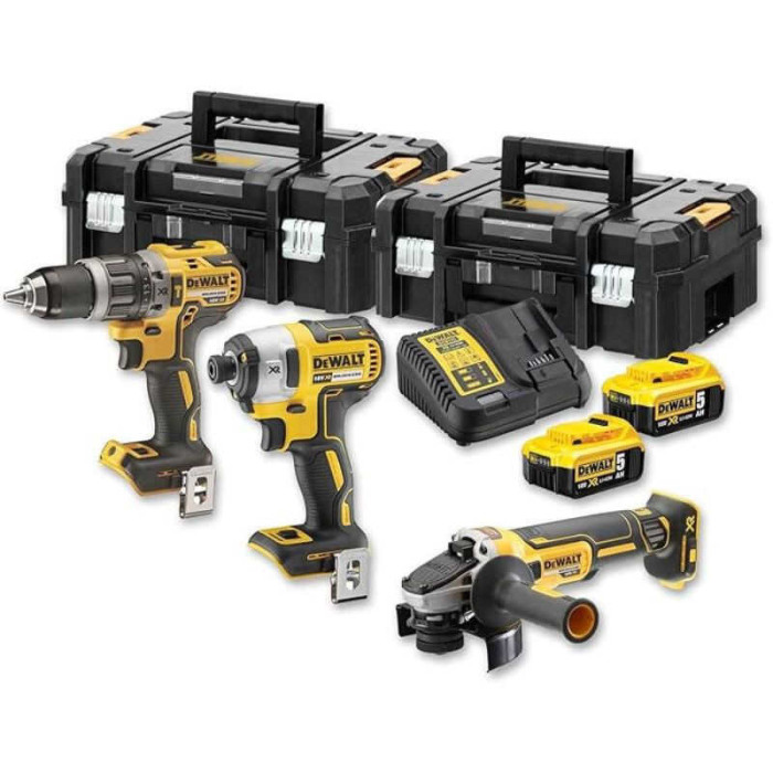 Pack 3 outils XR 18V DeWalt DCK384P2T-QW 2×5,0Ah | ProForPro