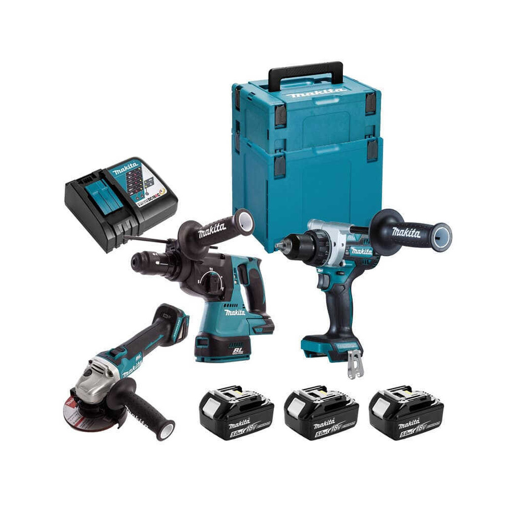 Combopack 3 outils DGA506 DHR243 DDF486 Makita DLX3157TJ