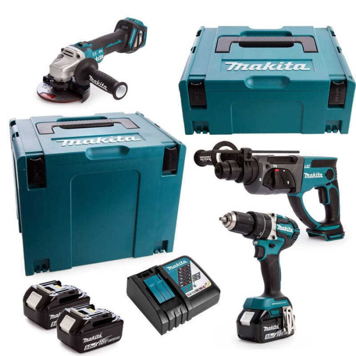 Pack 3 machines Makita DLX3093TJ 3x5,0 Ah au prix HT