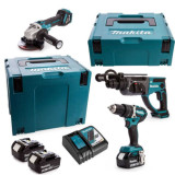Pack 3 machines Makita DLX3093TJ 3x5,0 Ah au prix HT