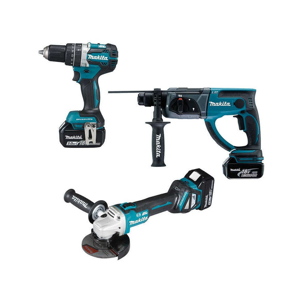 Pack 3 machines Makita DLX3093TJ 3x5,0 Ah au prix HT