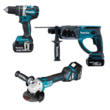 Pack 3 machines Makita DLX3093TJ 3x5,0 Ah au prix HT