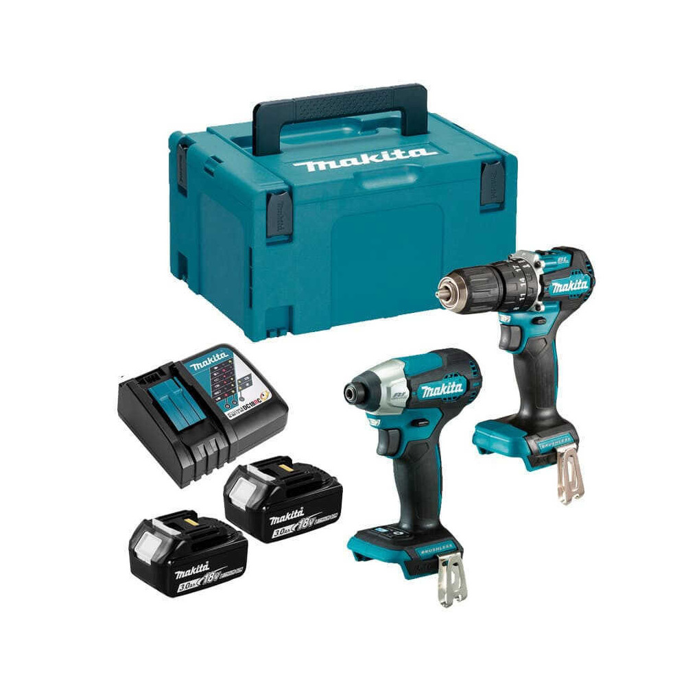 Combopack perceuse DHP487 visseuse chocs DTD157 Makita DLX2414JX4