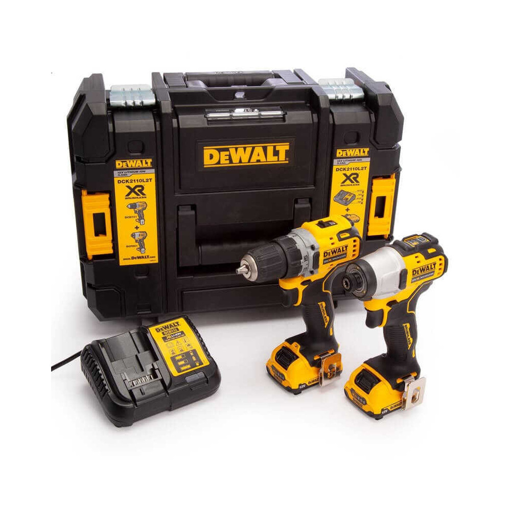 Pack 2 outils 12V xr DCD701 DCF801 Dewalt DCK2110L2T