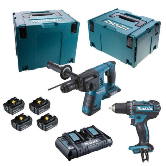 Combopack perceuse et perforateur Makita DLX2138PTJ