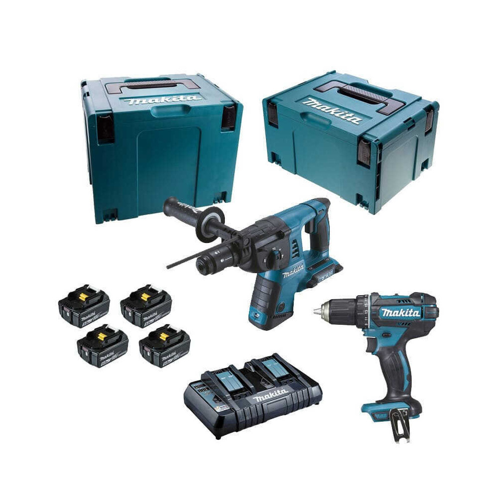 Combopack perceuse et perforateur Makita DLX2138PTJ