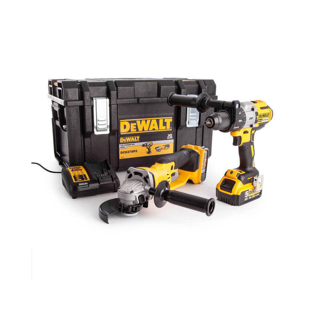 Pack perceuse visseuse percussion meuleuse angle Dewalt DCK278P2