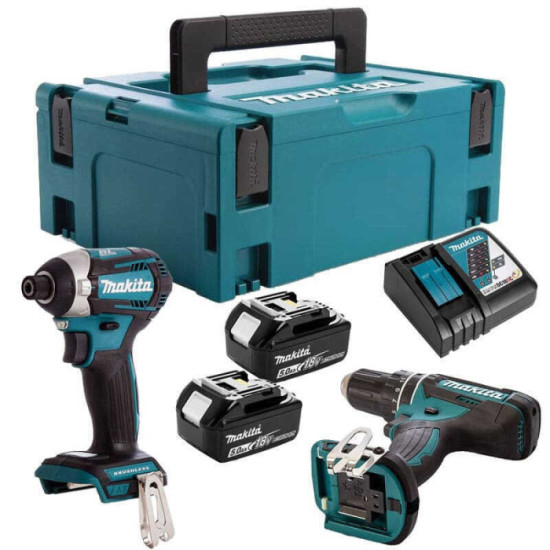 Pack 2 outils DHP482ZJ DTD154Z Makita DLXCBO020