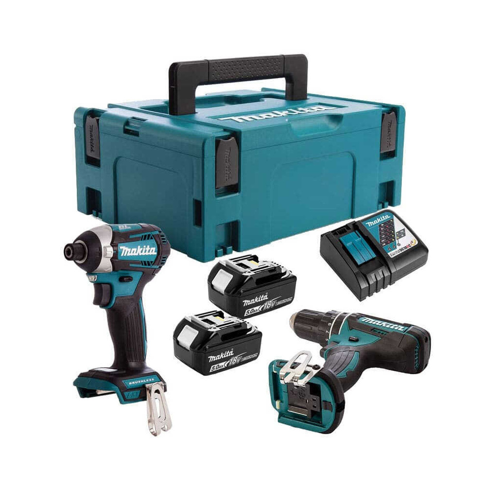 Pack 2 outils DHP482ZJ DTD154Z Makita DLXCBO020