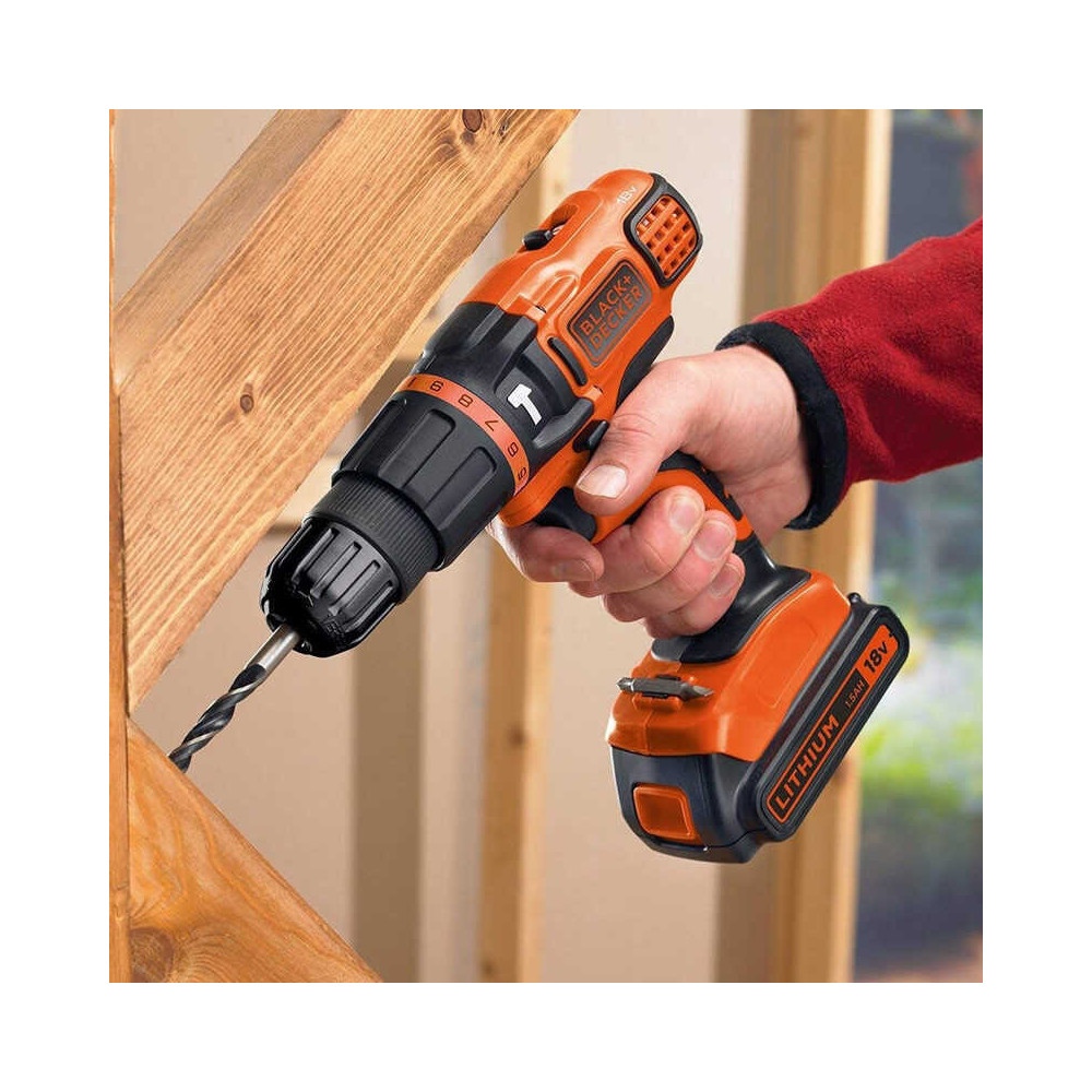 Pack perceuse visseuse percussion visseuse chocs Black Decker BDCHIM18B