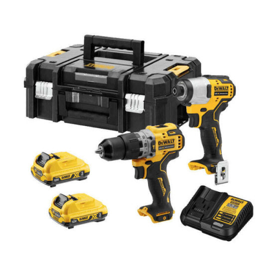 Perceuse a percussion visseuse a chocs xr 12V Dewalt DCK2111L2T qw