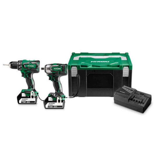 Pack 2 outils 18V perceuse DS18DBSL cle a chocs WR18DBDL2 Hikoki KC18DPLWDZ