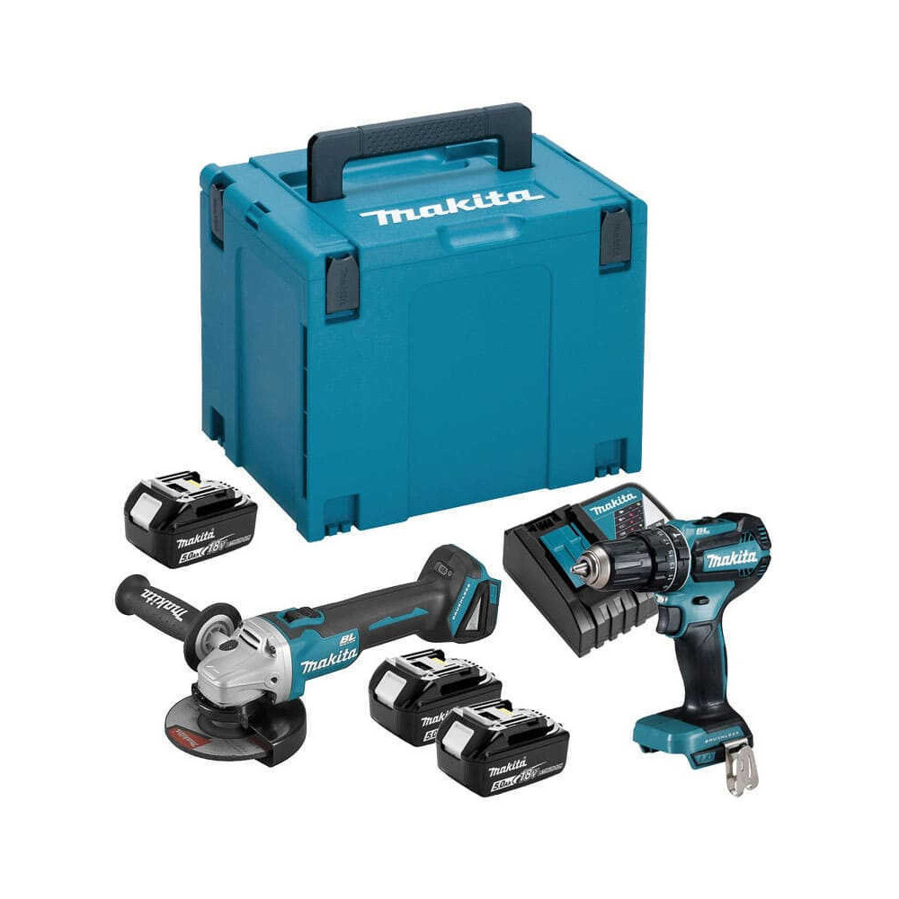 Pack 2 outils sans fil lxt DHP485 DGA504 Makita DLX2334J