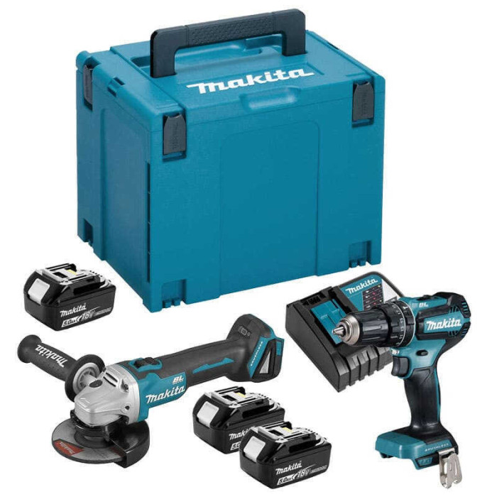 Pack 2 outils sans fil lxt DHP485 DGA504 Makita DLX2334J