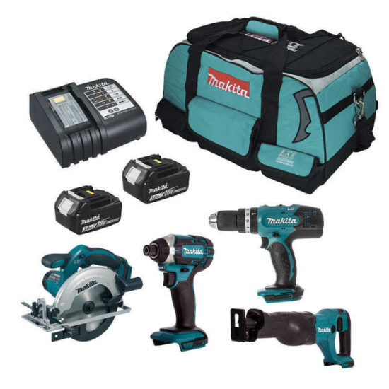 Combopack 4 outils sans fil 18V lxt Makita DLX4057X1