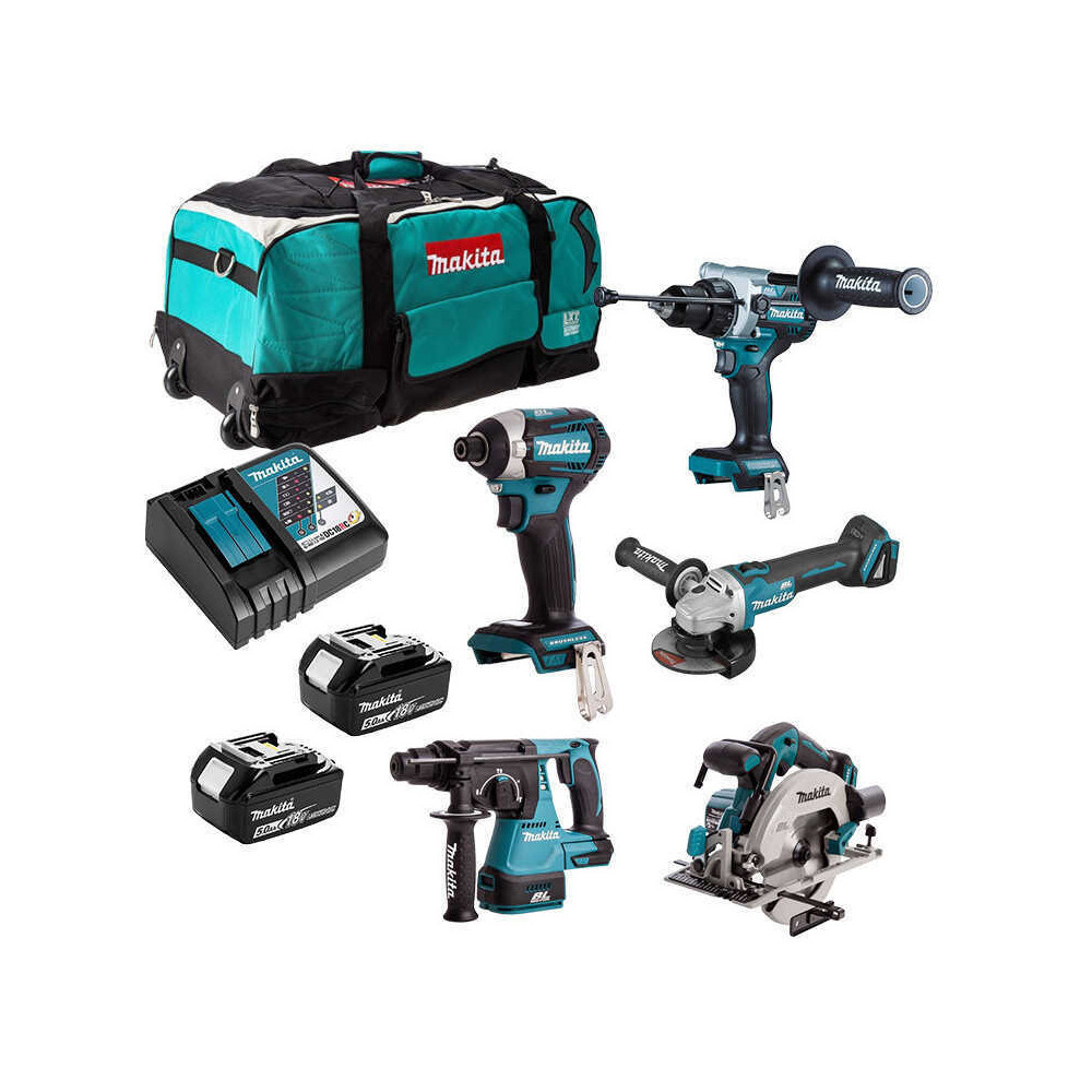 Combopack 5 outils sans fil 18V Makita DLX5062TX1