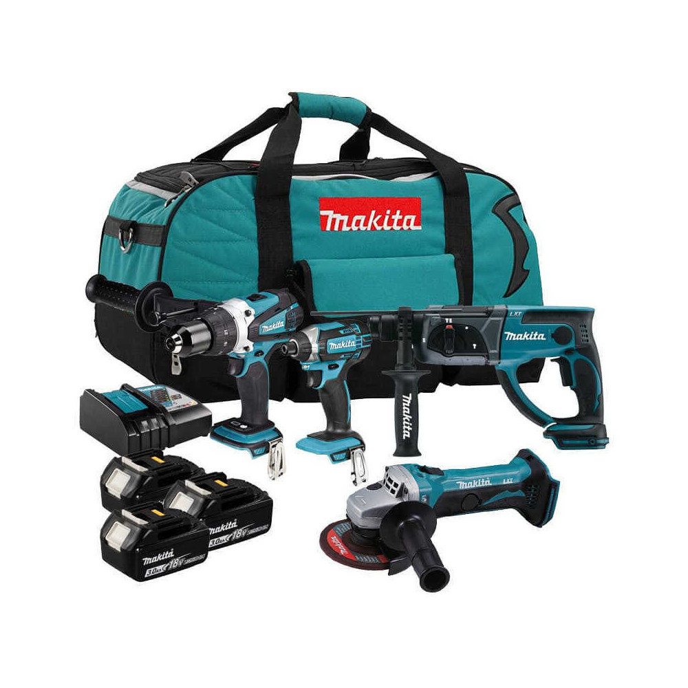 Combo pack 4 outils sans fil lxt dans sac a outils Makita DLX4017