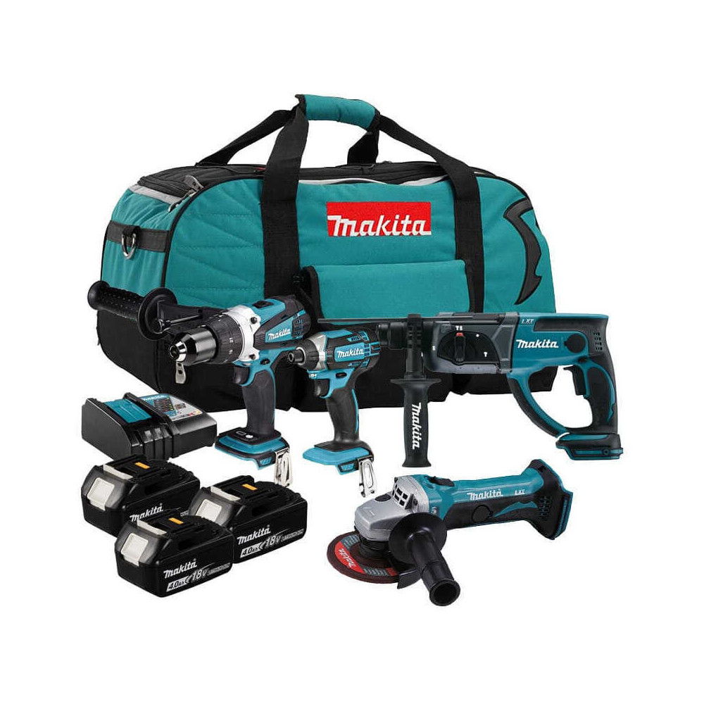 Combo pack 4 outils sans fil lxt dans sac a outils Makita DLX4017M
