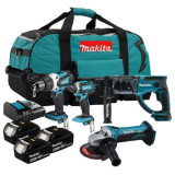 Combo pack 4 outils sans fil lxt dans sac a outils Makita DLX4017M