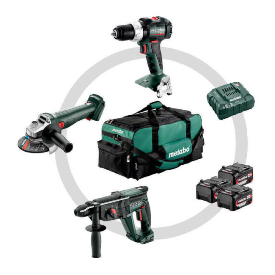 Pack 3 outils sans fil 18V li power 3X5AH Metabo 685212000