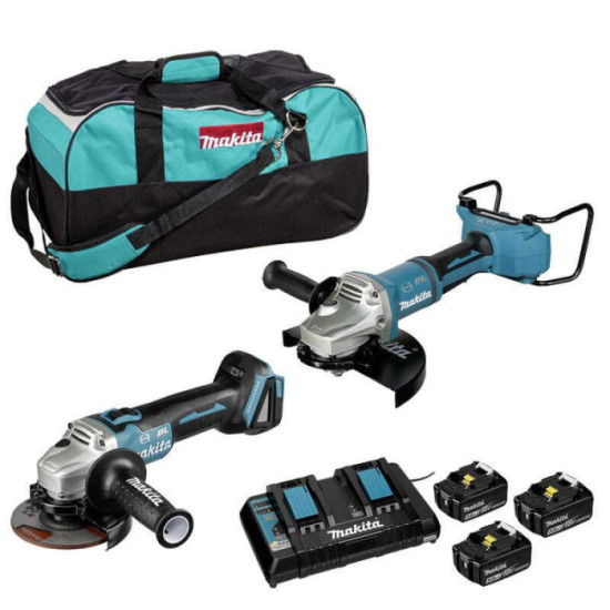Pack 2 outils lxt DGA900 DGA506 3X50 ah Makita DLX2245PT1