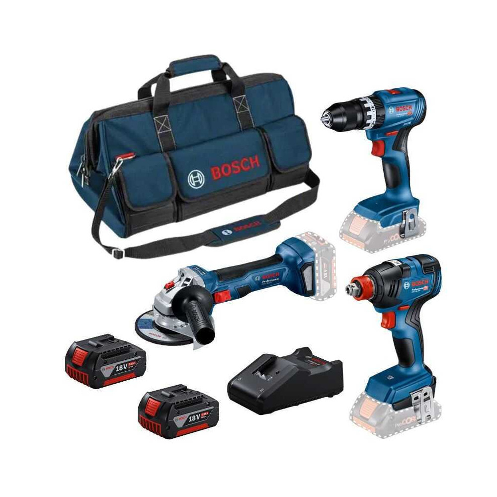 Pack 3 outils 18V 2X 50AH combi kit avec 1 sac m professional Bosch 0615990N31