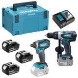 Ensemble de 2 outils 18V DDF458 DTD152 3X50 ah en coffret Makita DLX2144TJ1