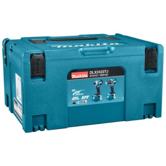 Ensemble de 2 outils 18V DDF487 DTD157 2X50 ah en coffret Makita DLX2423TJ