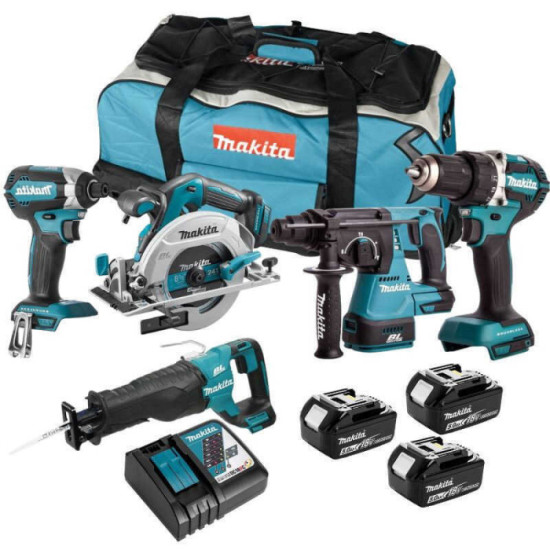 Pack 5 outils 18V lxt 3X50 ah dans sac Makita DLX5032T