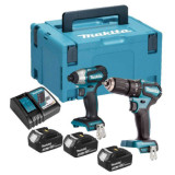 Lot 2 outils DHP483 DTD155 3X30 ah en makpac Makita DLX2221JX3