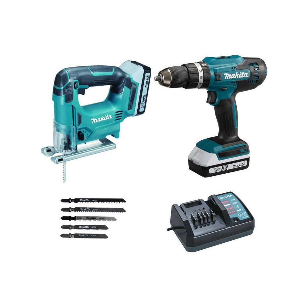 Combopack 2 outils 18V serie g HP488DJV183D 2X15 ah Makita DK18B59Y