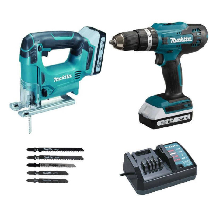 Combopack 2 outils 18V serie g HP488DJV183D 2X15 ah Makita DK18B59Y