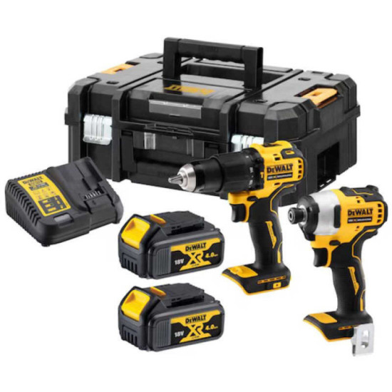 Pack 2 outils 18V xr 2X40 ah DCD709 DCF809 en coffret Dewalt DCK2062M2T qw