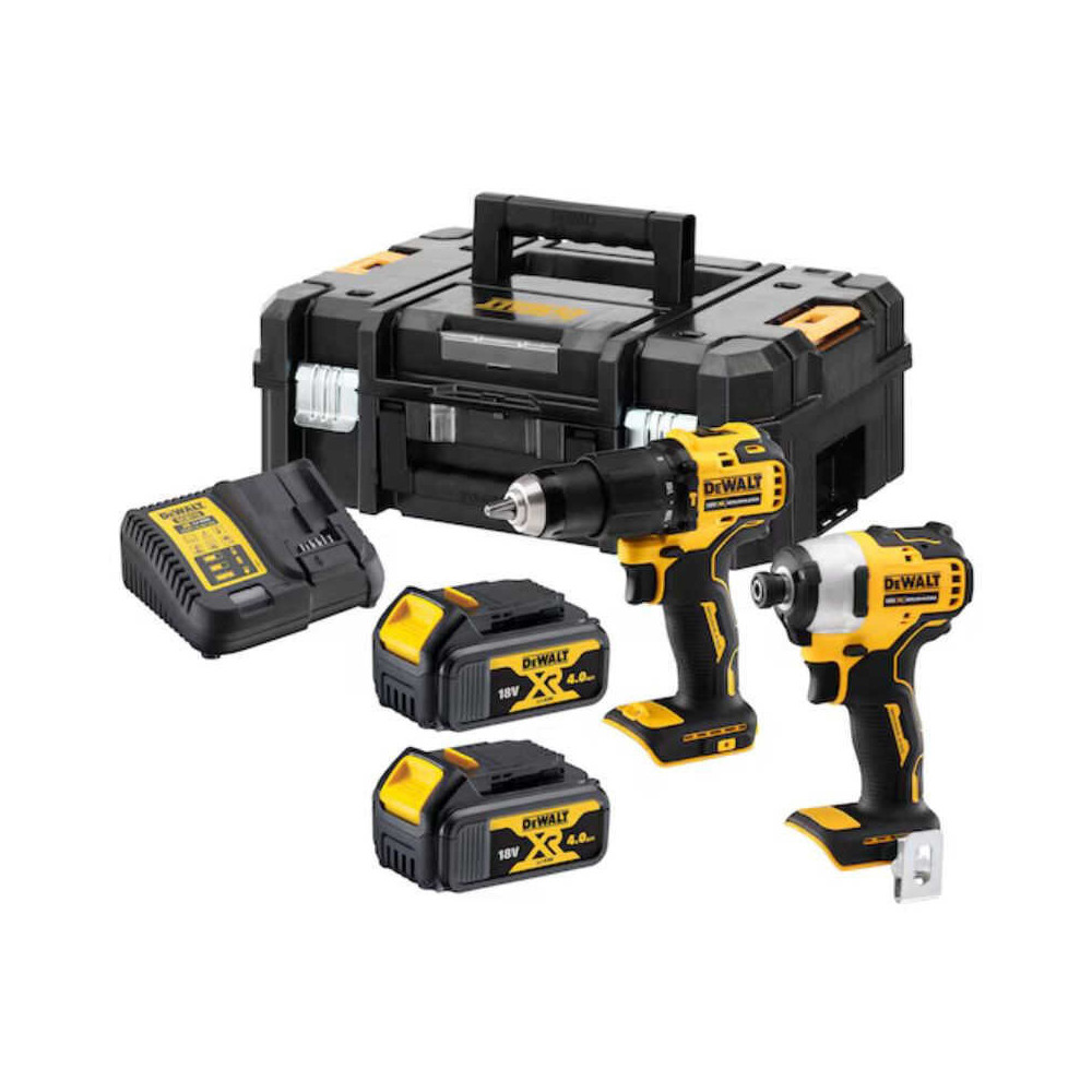 Pack 2 outils 18V xr 2X40 ah DCD709 DCF809 en coffret Dewalt DCK2062M2T qw