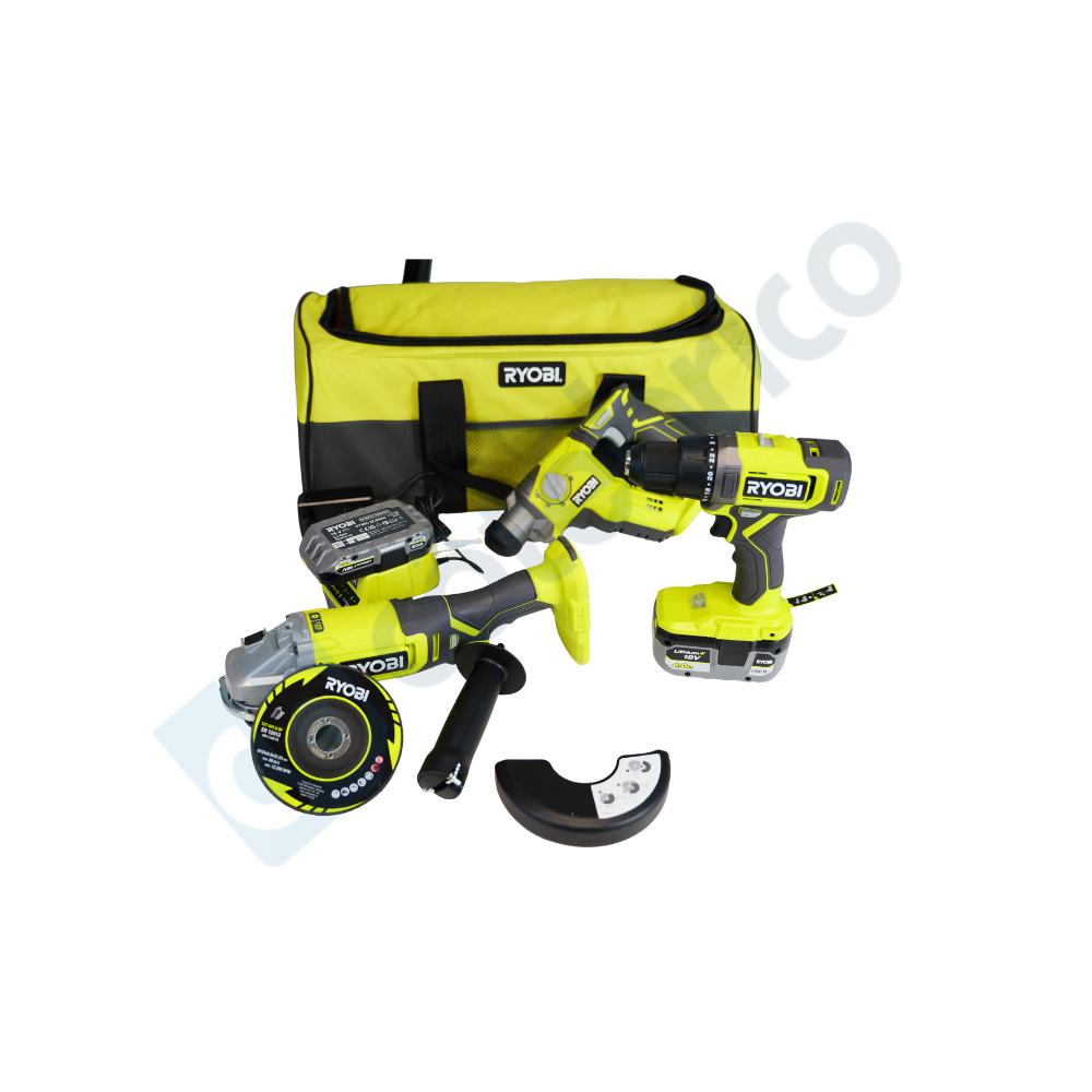 Pack 3 outils R18CK3 242S 1X20 ah 1X40 ah sac Ryobi 5133006572