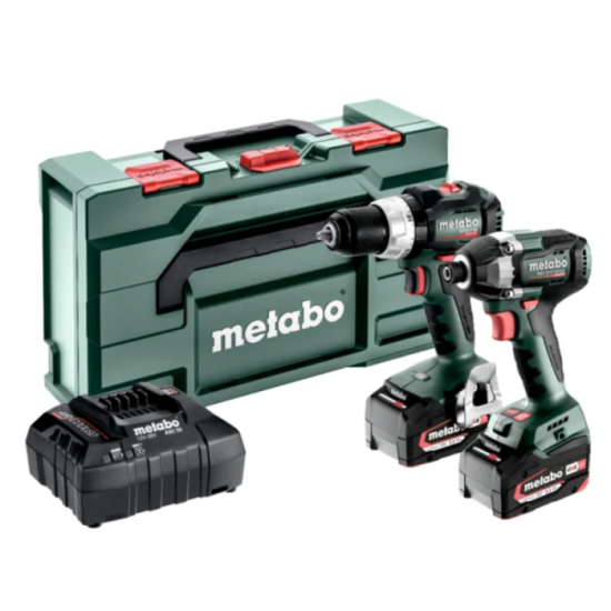 Pack 2 outils perceuse a percussion visseuse a chocs 2X52AH en metabox Metabo 685200000