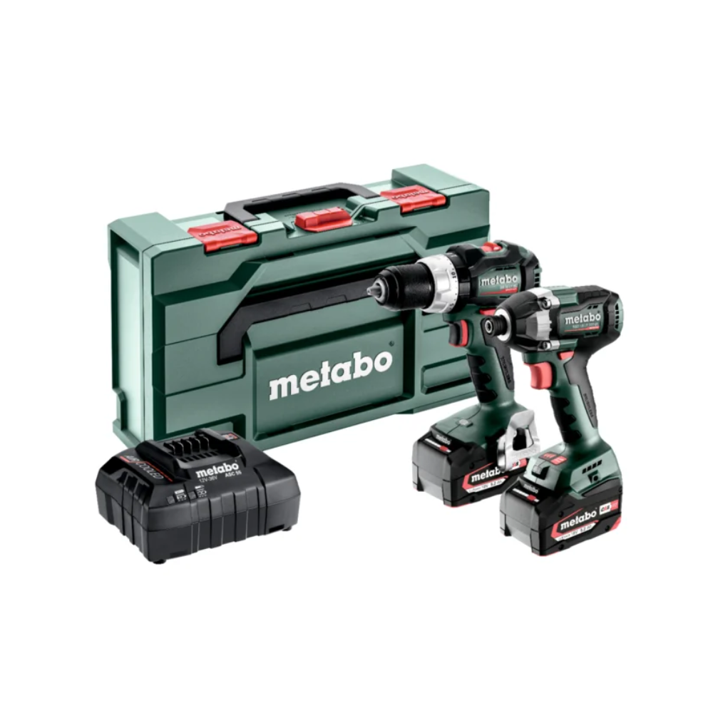 Pack 2 outils perceuse a percussion visseuse a chocs 2X52AH en metabox Metabo 685200000