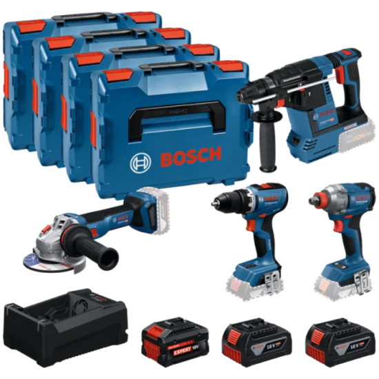 Pack 4 outils 18V 2X50AH 1X55 ah en coffret Bosch 0615A500BJ