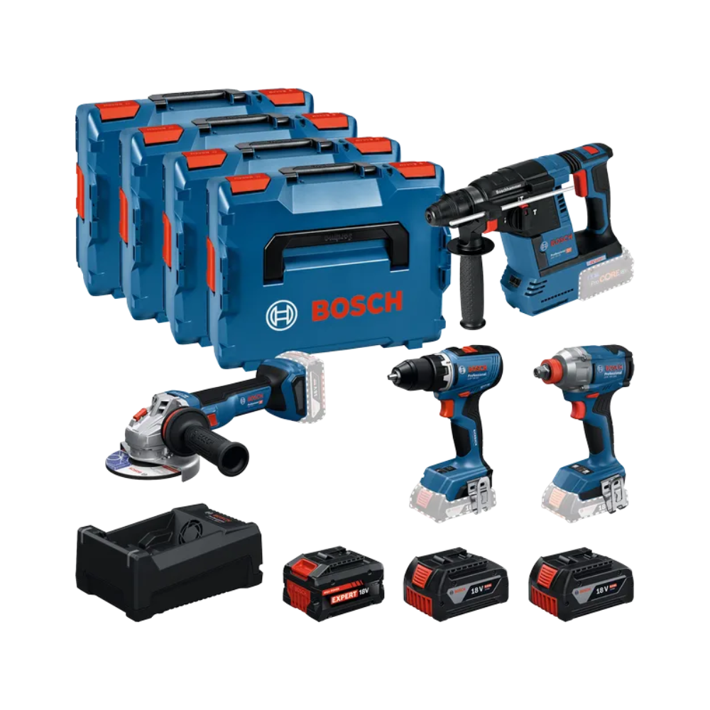 Pack 4 outils 18V 2X50AH 1X55 ah en coffret Bosch 0615A500BJ