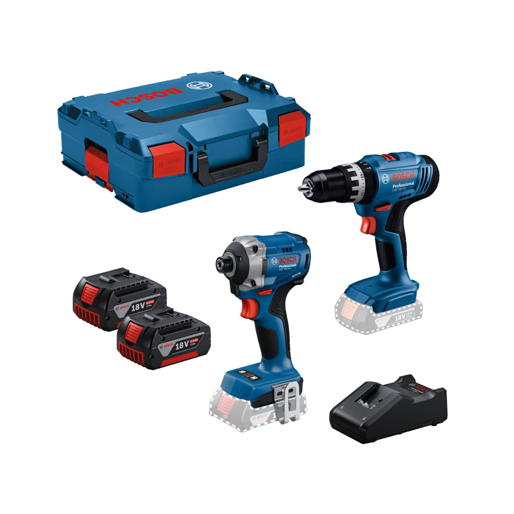 Kit 2 outils 18V gsb 18V 25 gdr 18V 215 2X40AH en l boxx Bosch 0615A5008D