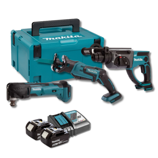 Pack lot renovation DHR202 DTM51 DJR183 2X50AH en makpac Makita