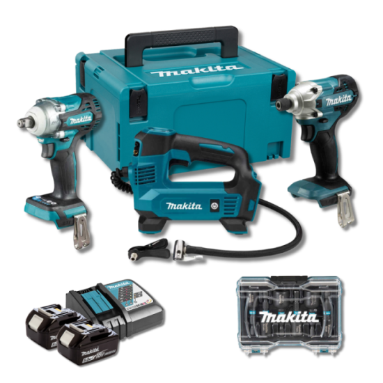 Pack mecanicien DTW300 DMP180 DTD156 2X50AH en makpac Makita