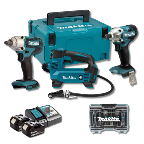 Pack mecanicien DTW190 DTD156 DMP180 2X5AH en makpac Makita