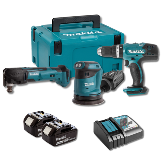 Pack plaquiste DHP453 DTM51 DBO180 2X50AH en makpac Makita