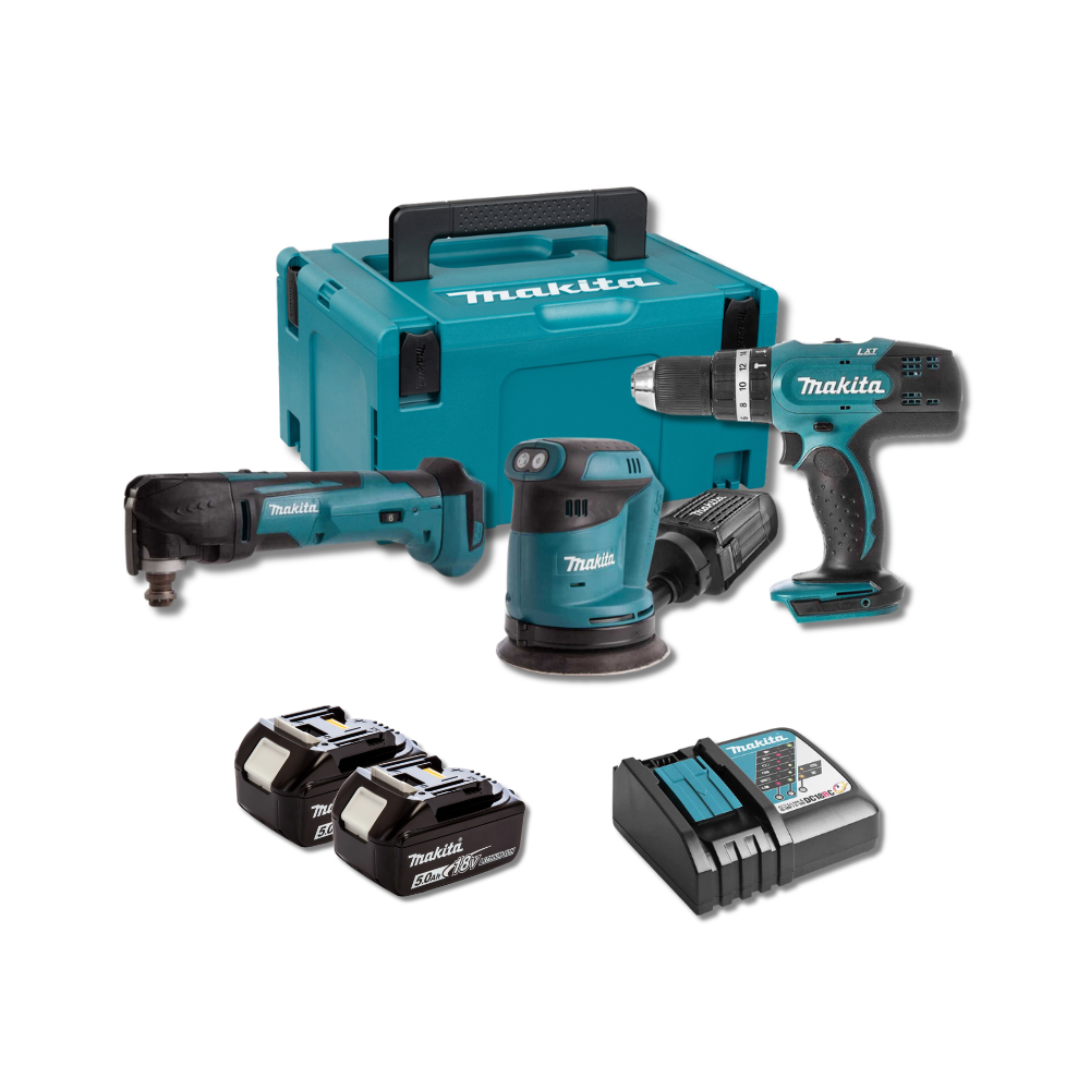 Pack plaquiste DHP453 DTM51 DBO180 2X50AH en makpac Makita