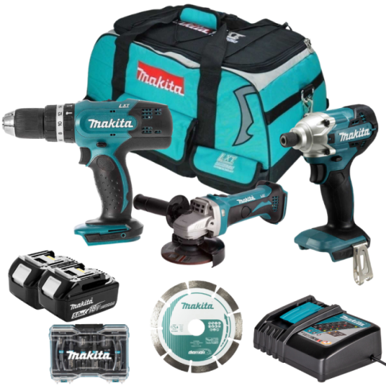 Pack lot artisan DHP453 DGA452 DTD156 2X50AH en sac Makita xpack arti sac