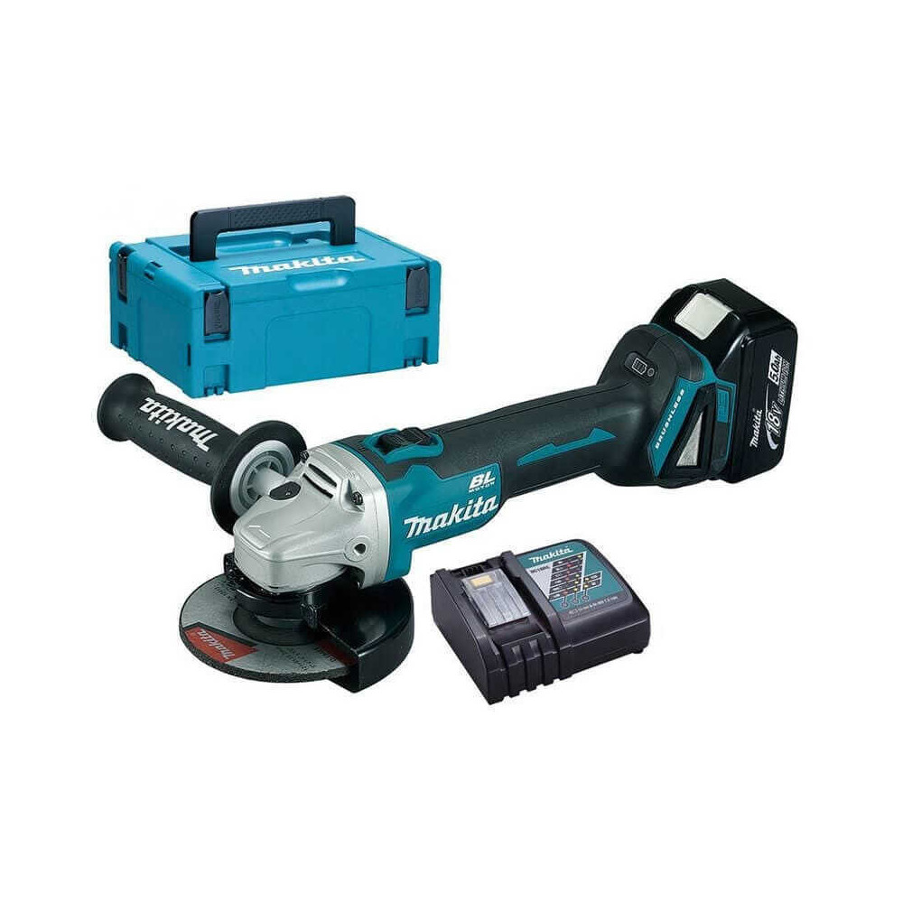 Meuleuse d angle 18V li ion bl O125MM 1X50 ah en coffret Makita DGA504RT1J